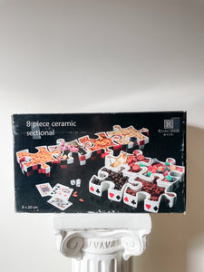 VINTAGE ROSCHER & CO INTERLOCKING PUZZLE SERVING PLATES
