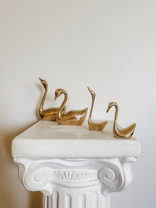 VINTAGE BRASS SWANS