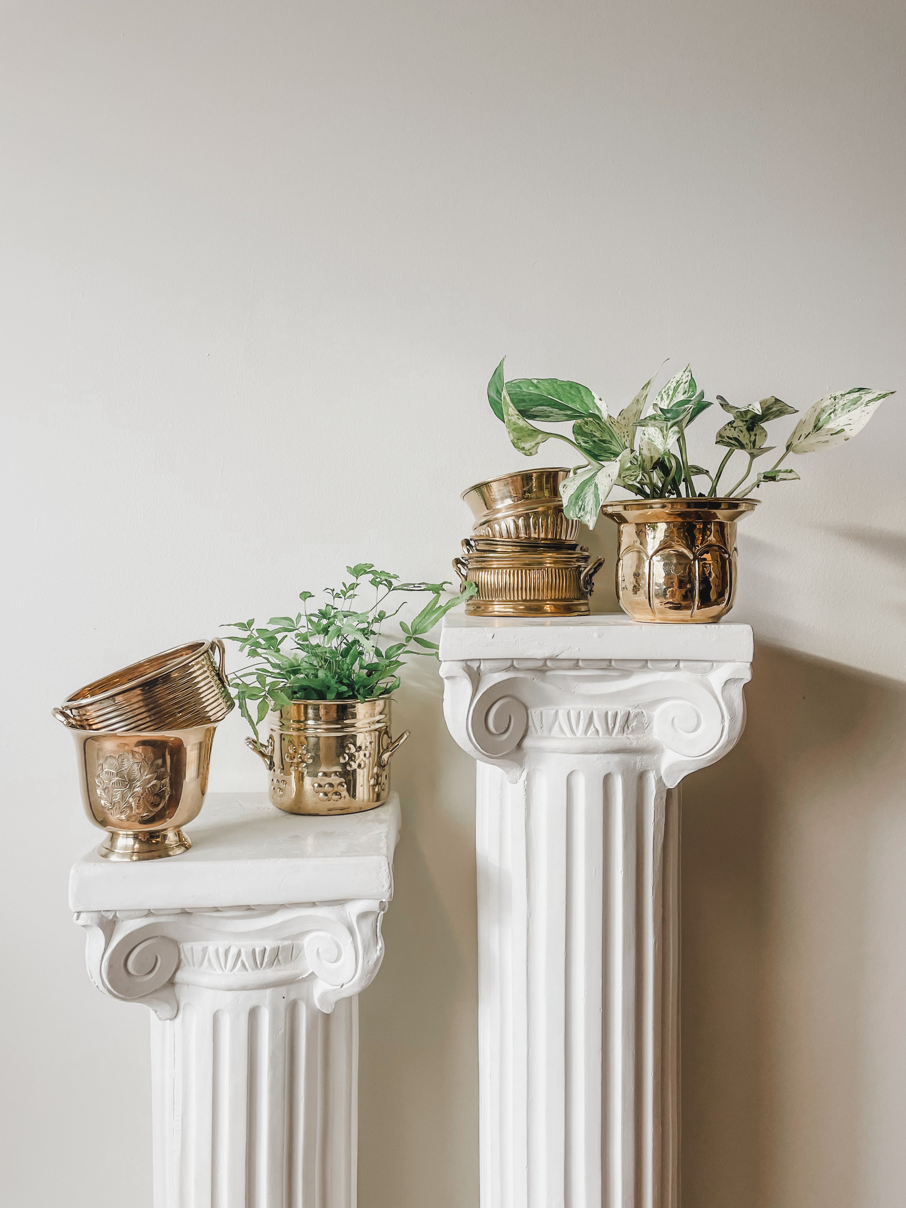 VINTAGE BRASS PLANTERS