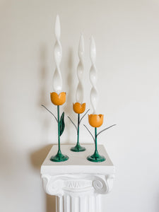 VINTAGE TULIP CANDLESTICK HOLDERS