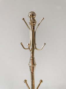 VINTAGE BRASS COAT HOOK JEWELRY STAND