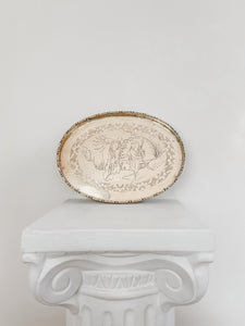 VINTAGE BRASS ORIENTAL TRAY