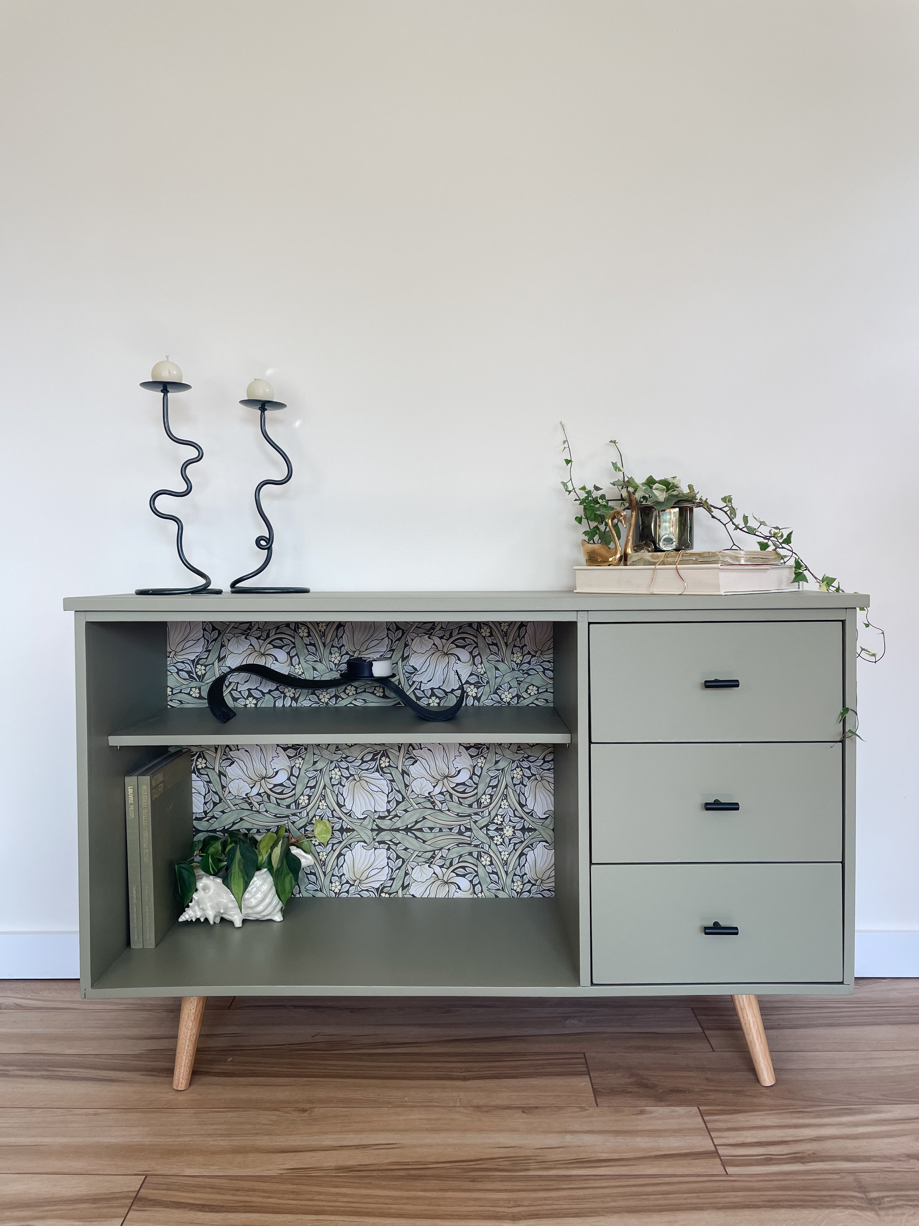 REFINISHED MID CENTURY CABINET