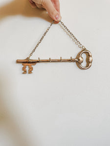 VINTAGE BRASS KEY WALL HOOK