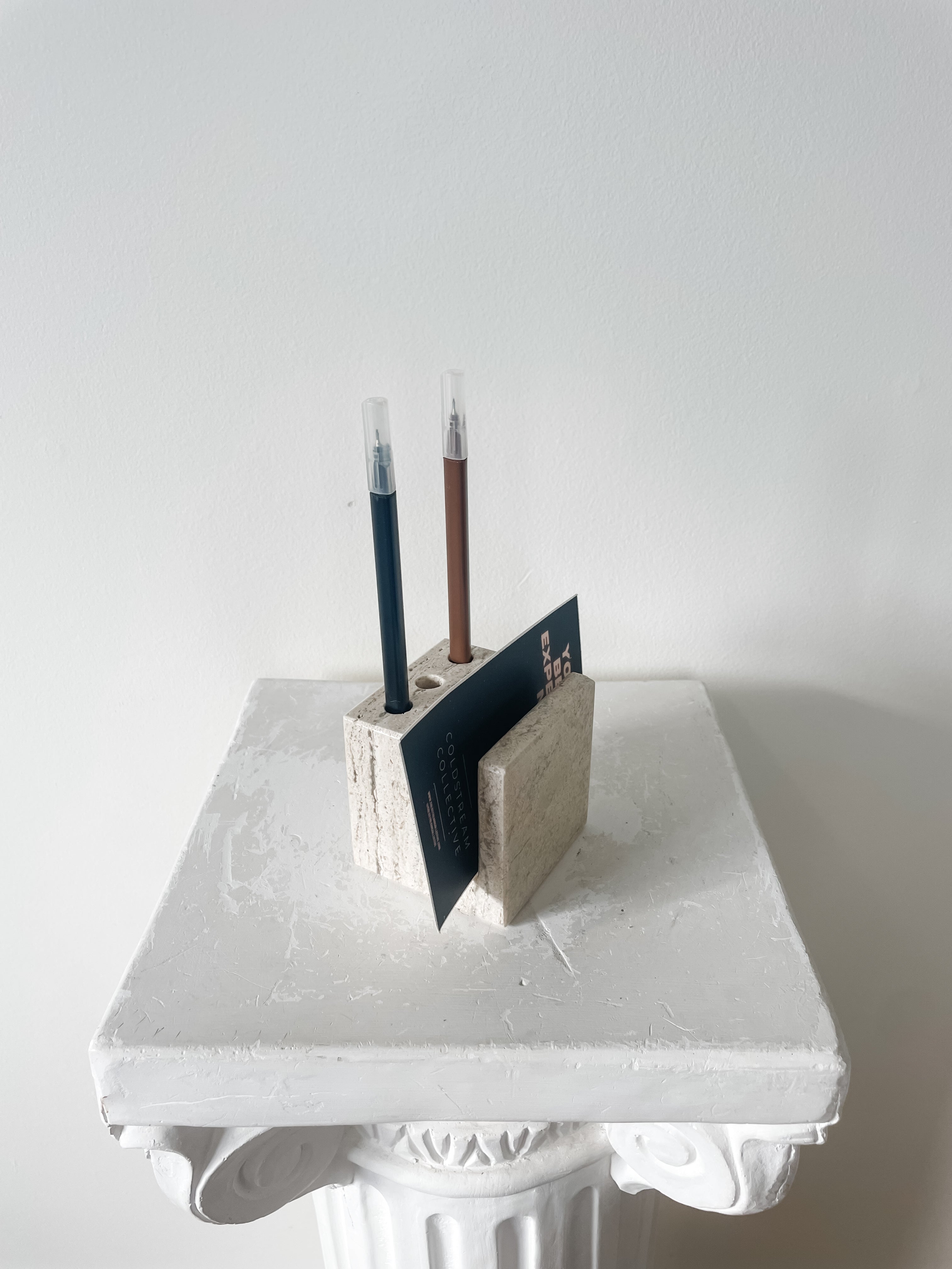 TRAVERTINE DESK ORGANIZER