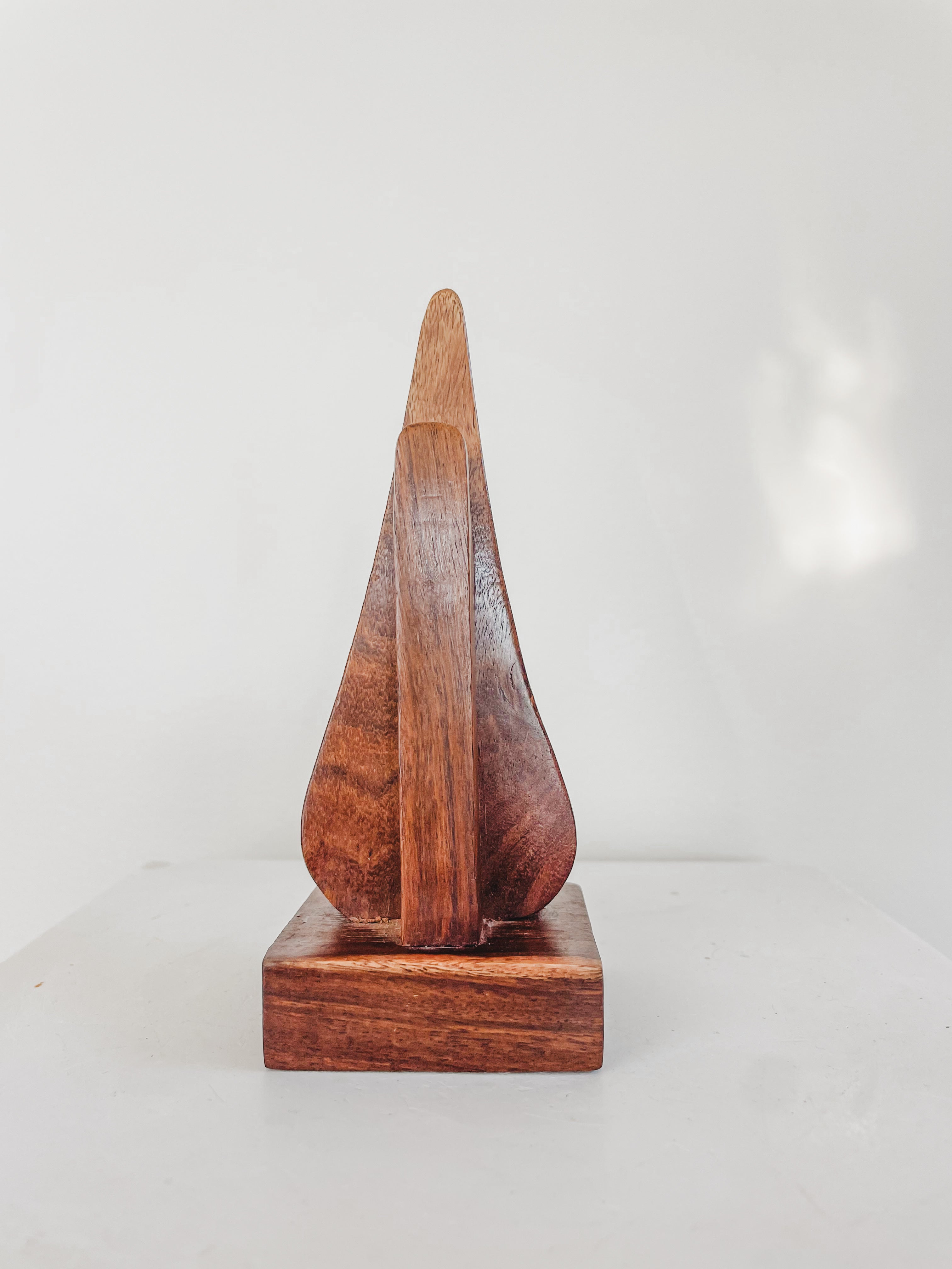 MID CENTURY STYLE WOOD EYEGLASS STAND