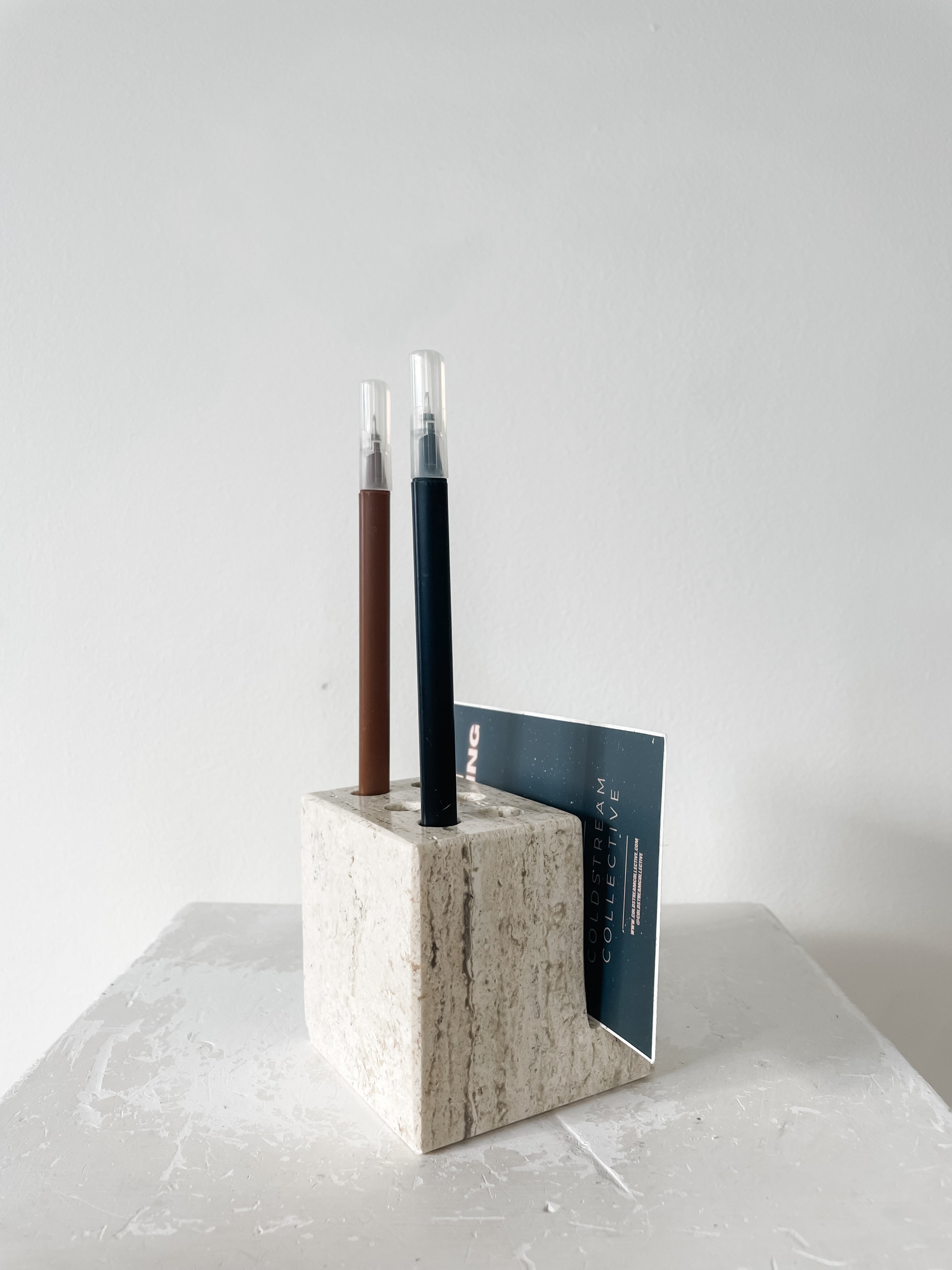 TRAVERTINE DESK ORGANIZER