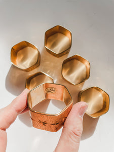 VINTAGE BRASS NAPKIN RINGS