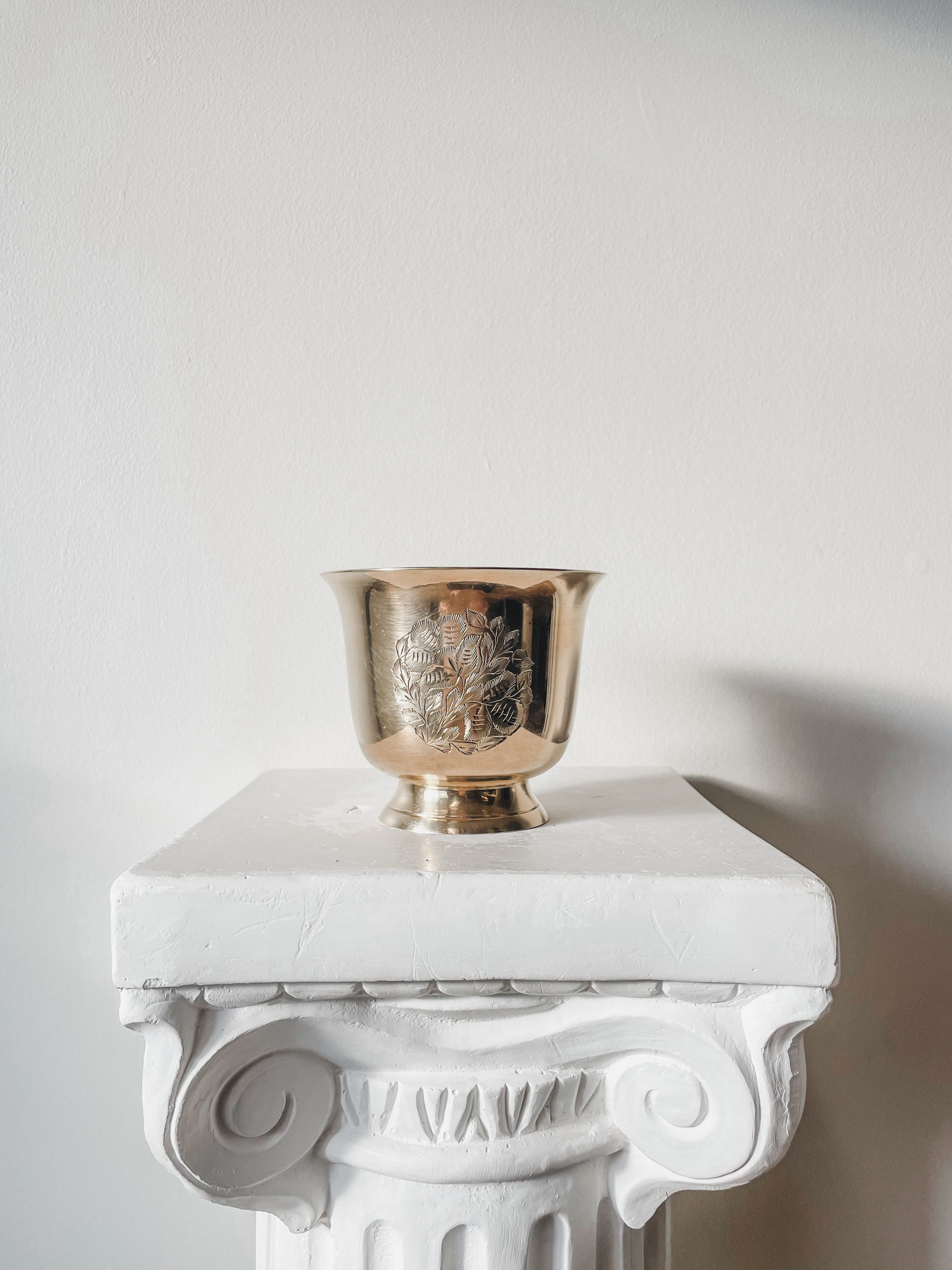 VINTAGE BRASS PLANTERS
