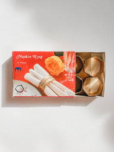 VINTAGE BRASS NAPKIN RINGS