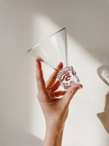 VINTAGE DISARONNO ICE CUBE MARTINI GLASSES