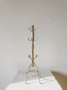 VINTAGE BRASS COAT HOOK JEWELRY STAND
