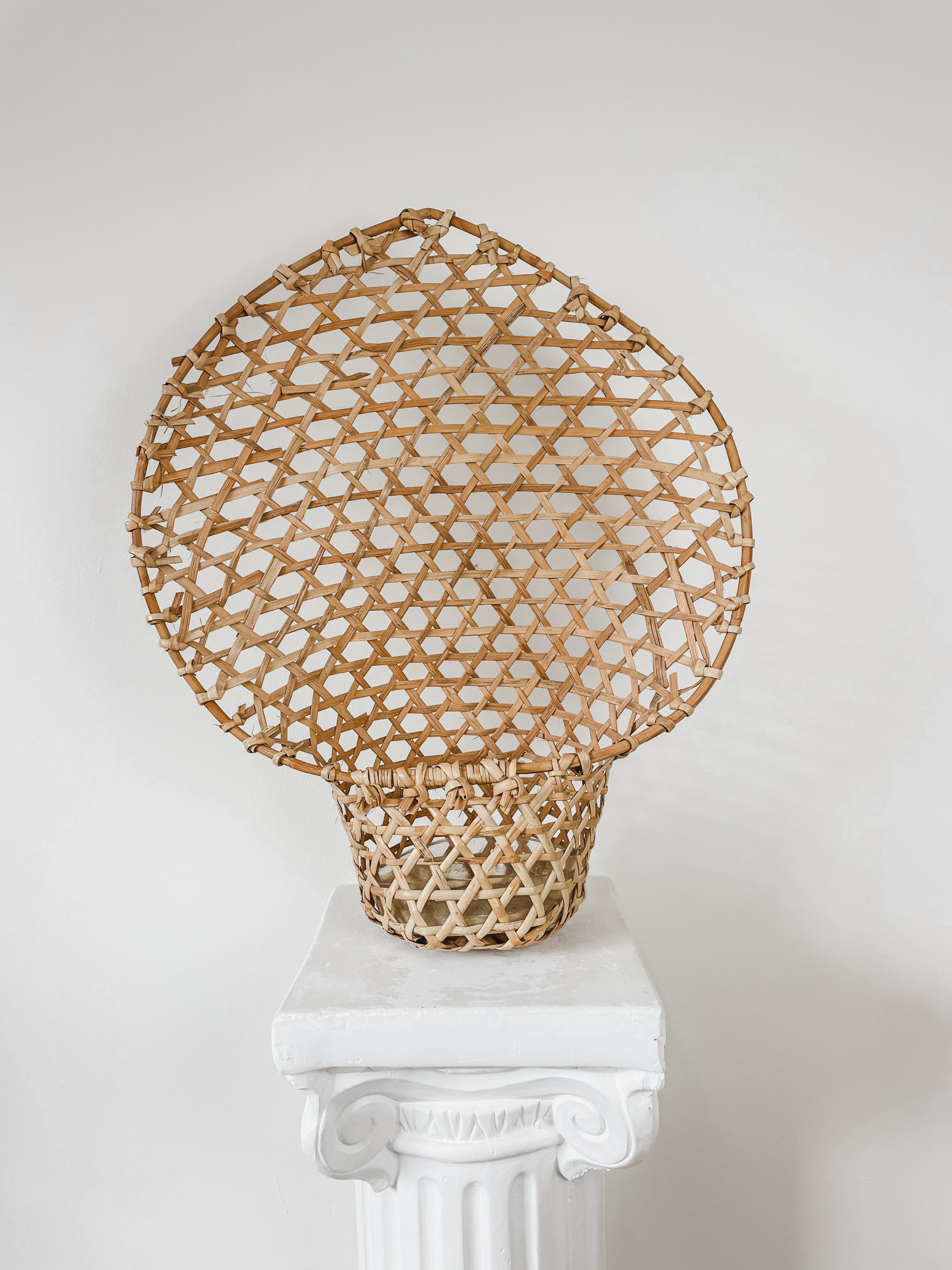 VINTAGE WOVEN HANGING PLANTER