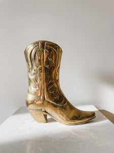 VINTAGE BRASS COWBOY BOOT