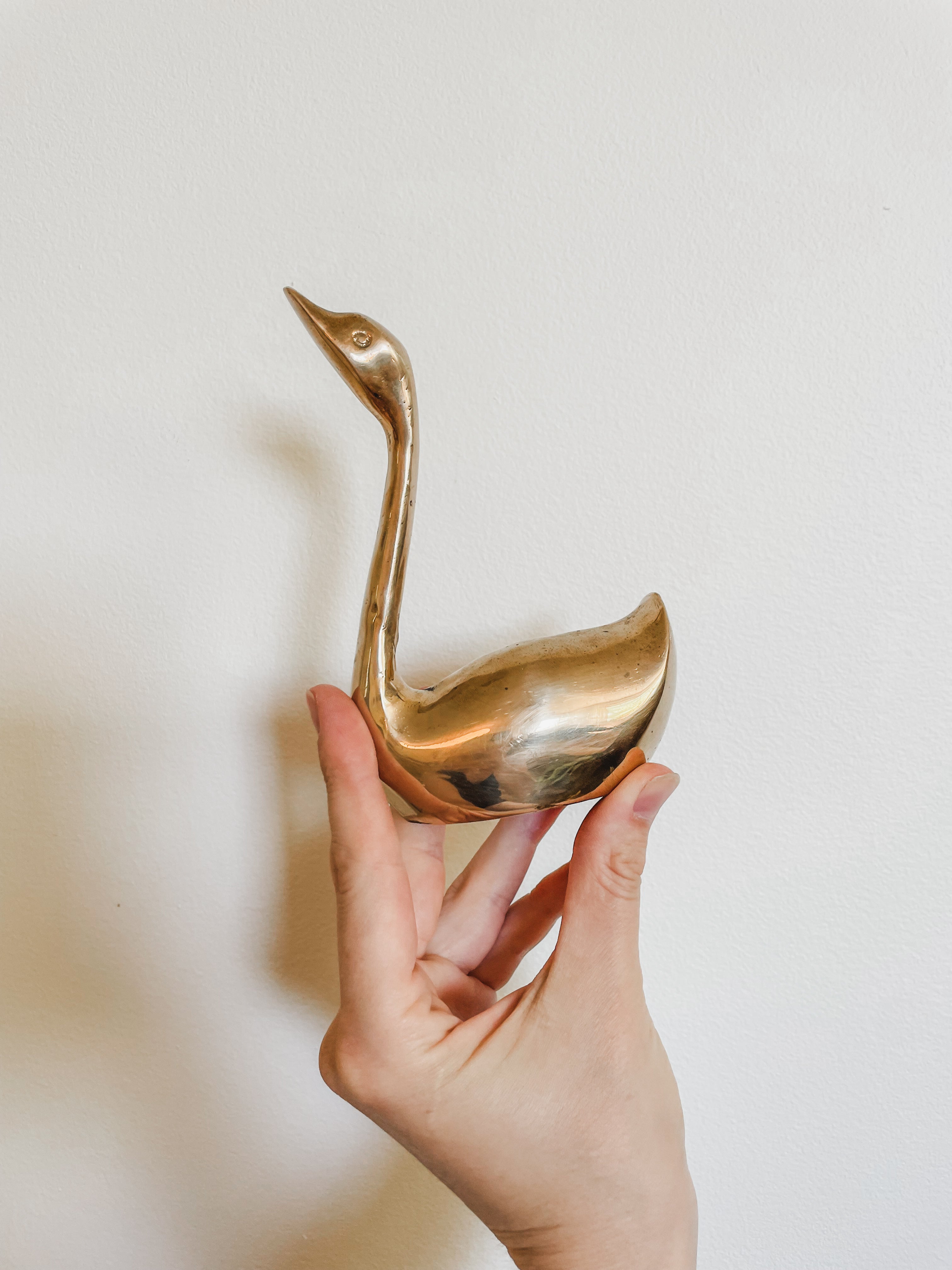 VINTAGE BRASS SWANS
