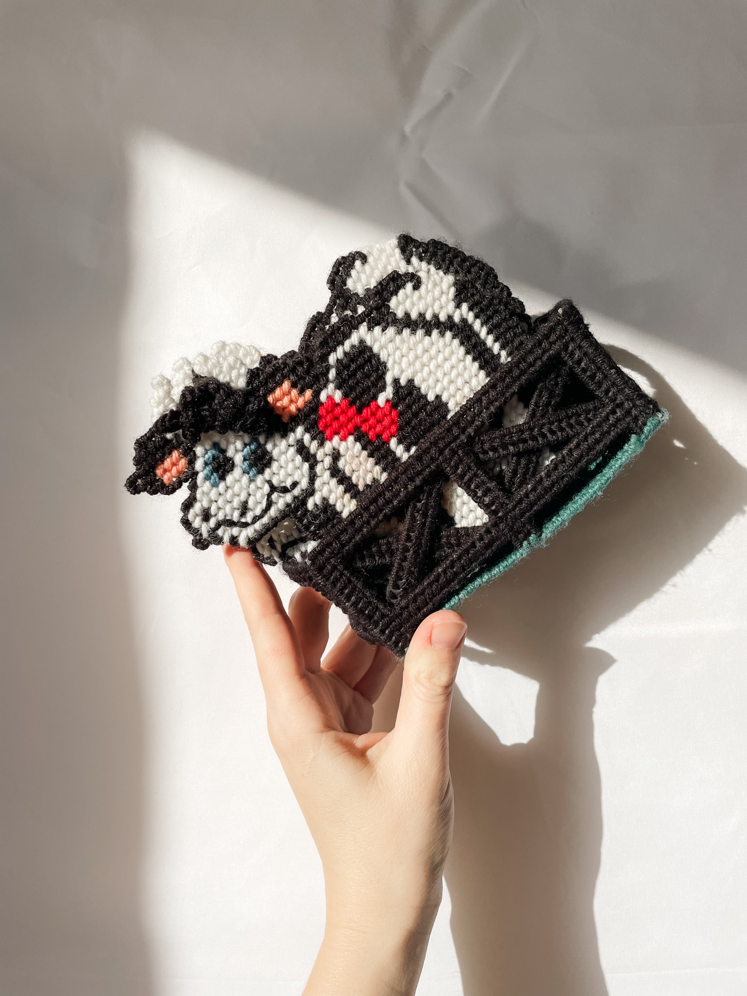 VINTAGE HAND WOVEN COW COASTER SET