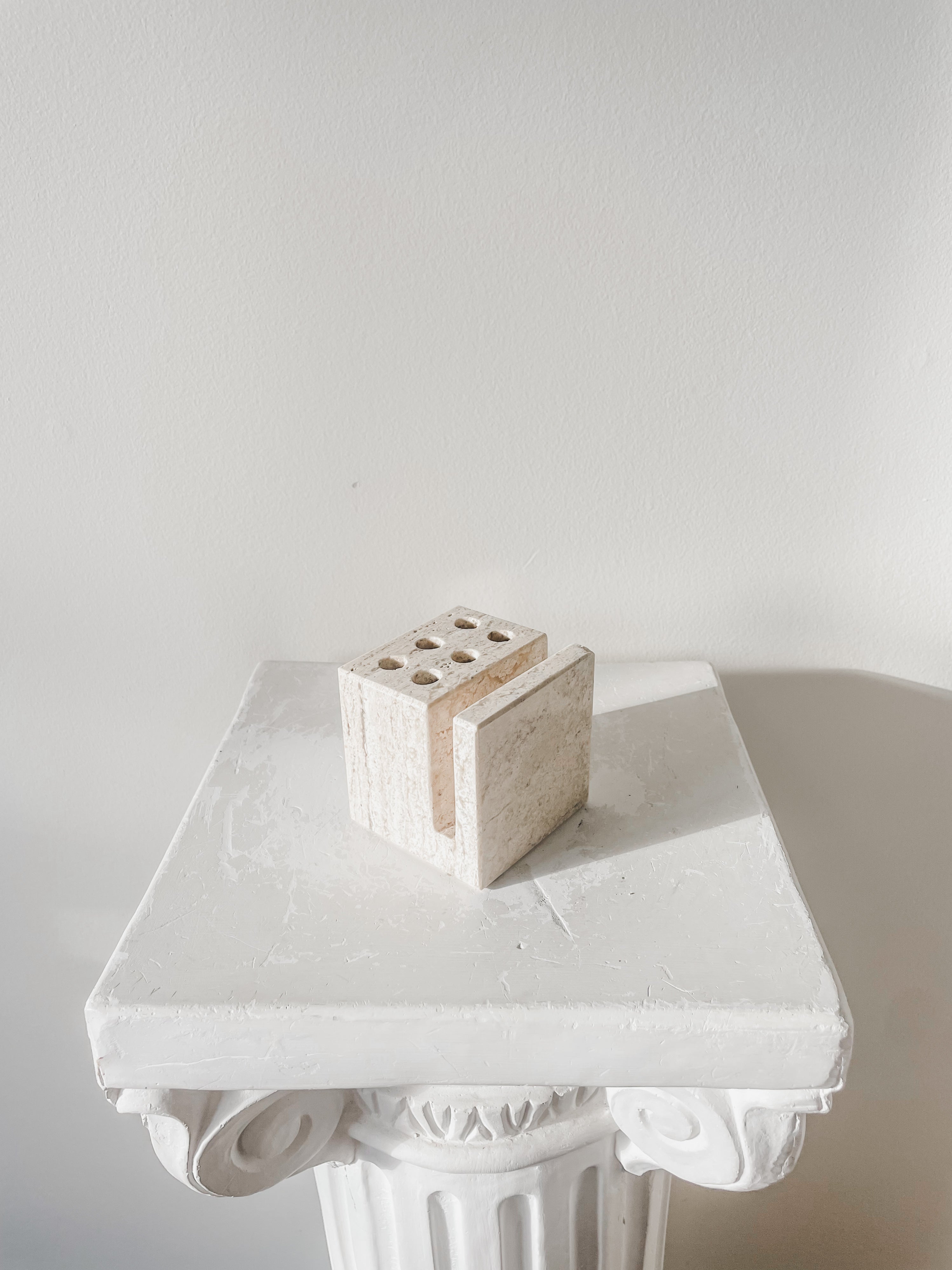 TRAVERTINE DESK ORGANIZER