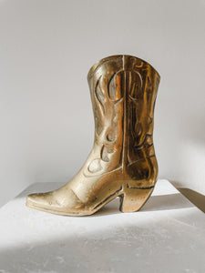 VINTAGE BRASS COWBOY BOOT