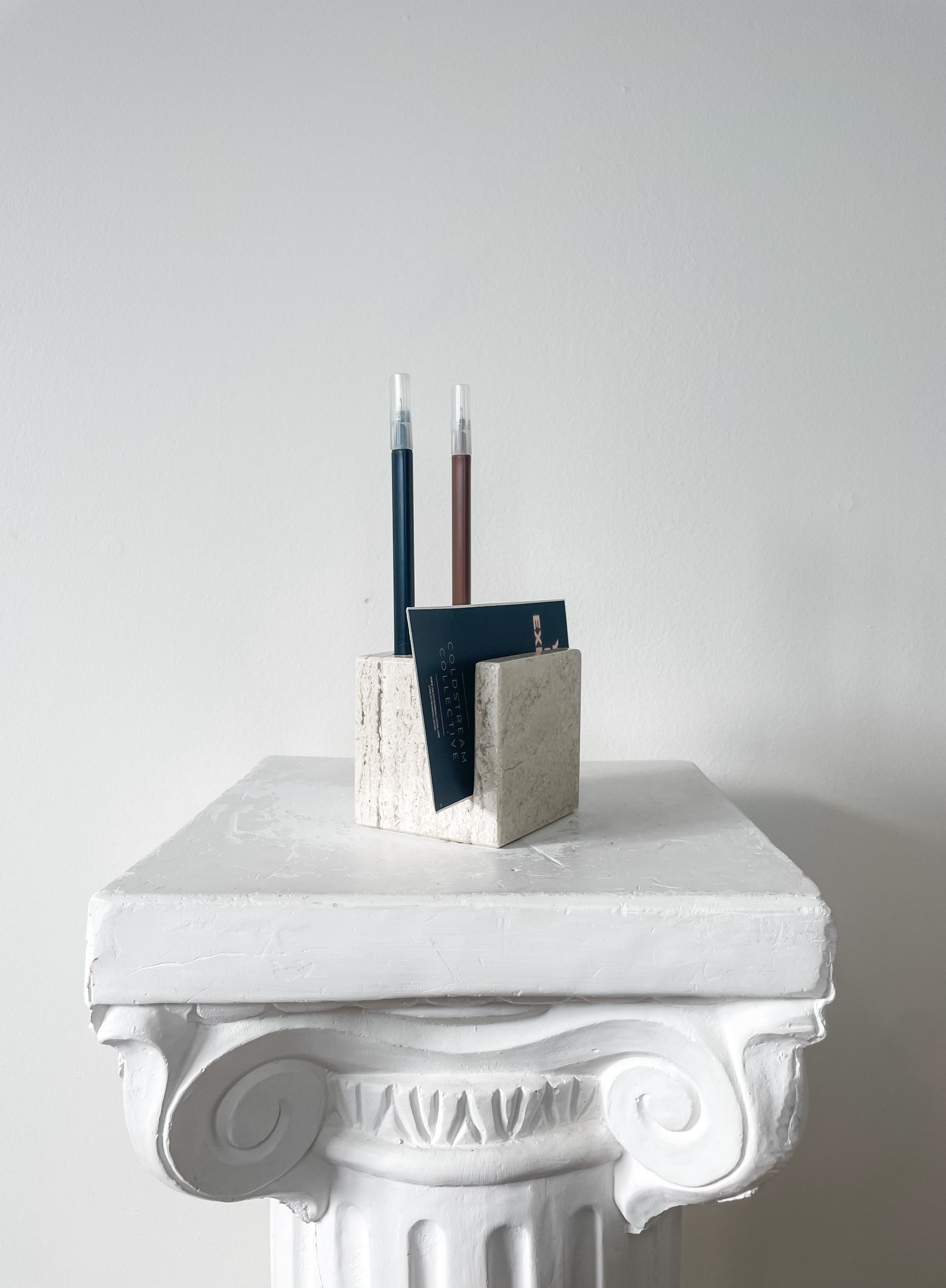 TRAVERTINE DESK ORGANIZER