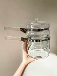 VINTAGE PYREX ‘FLAMEWARE’ DOUBLE BOILER