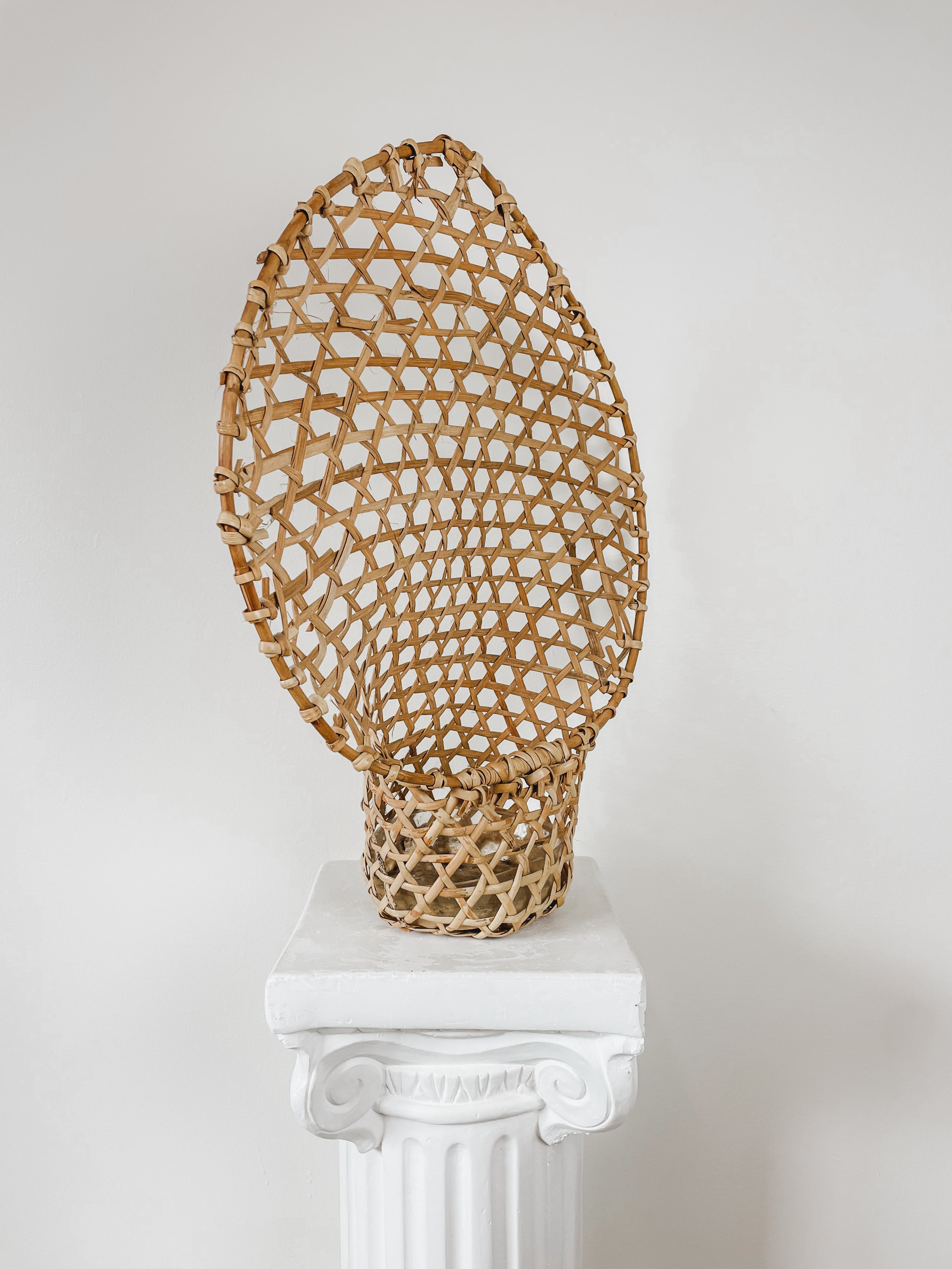 VINTAGE WOVEN HANGING PLANTER