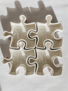 VINTAGE ROSCHER & CO INTERLOCKING PUZZLE SERVING PLATES
