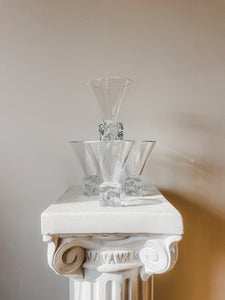 VINTAGE DISARONNO ICE CUBE MARTINI GLASSES