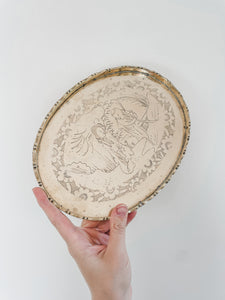 VINTAGE BRASS ORIENTAL TRAY