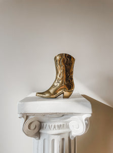 VINTAGE BRASS COWBOY BOOT