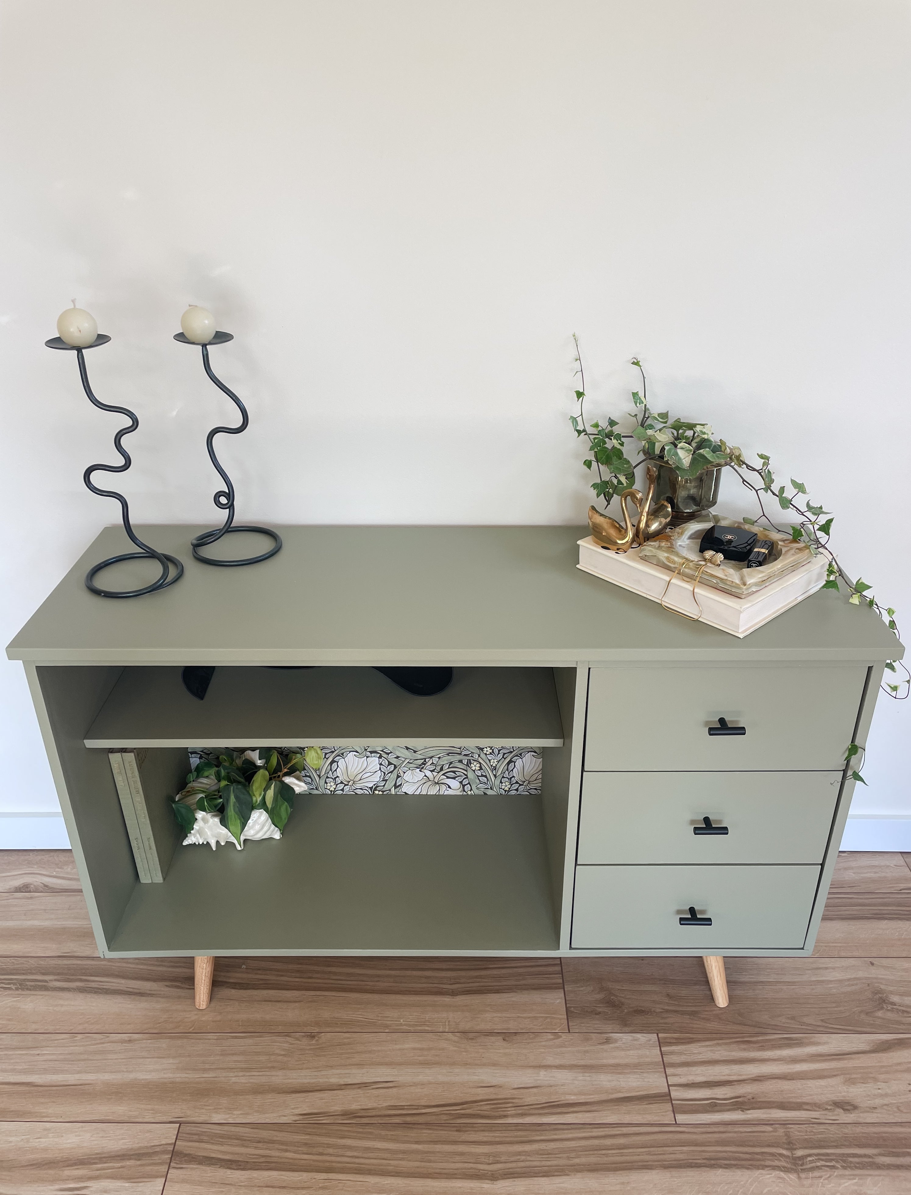 REFINISHED MID CENTURY CABINET