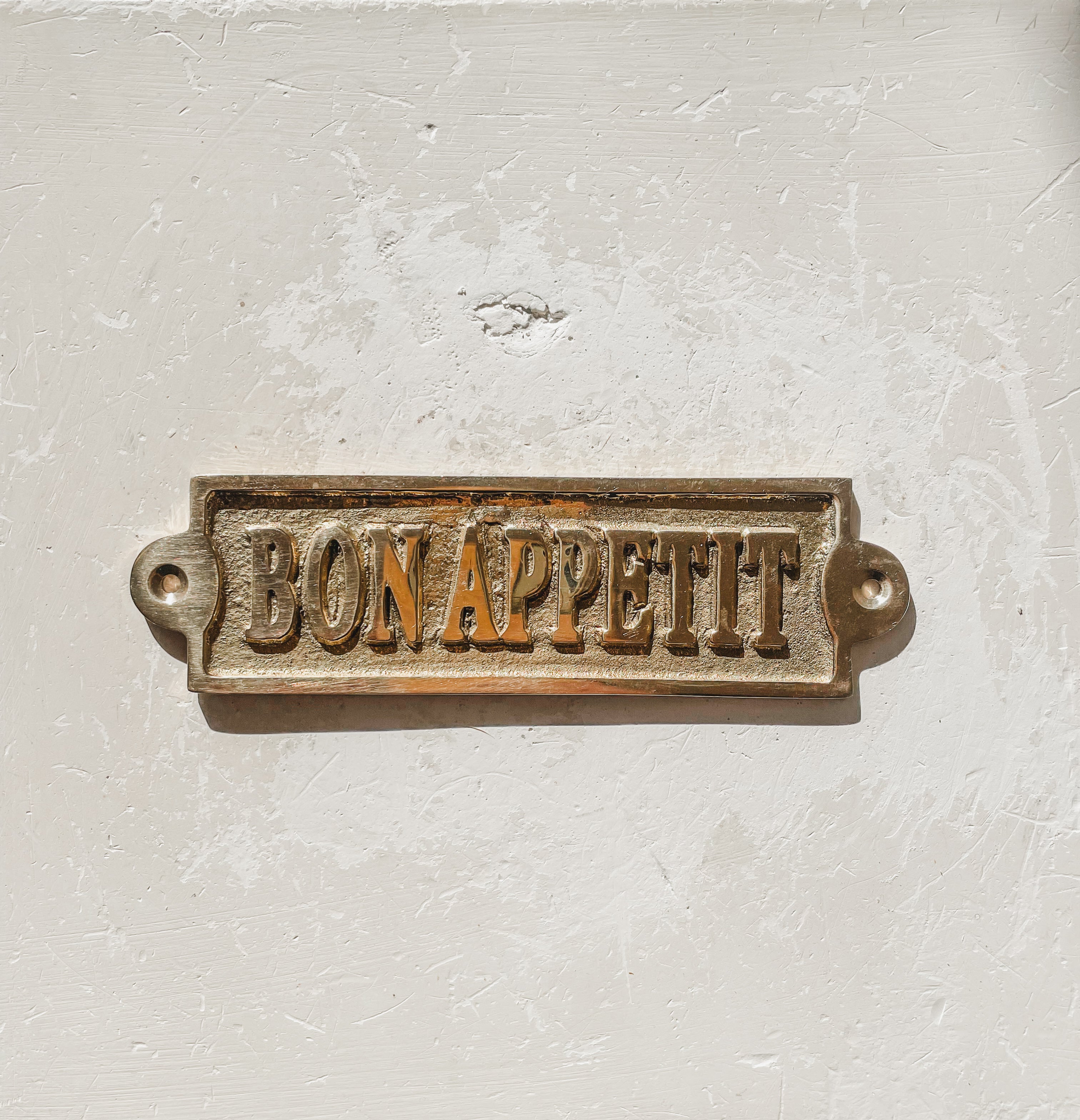 BRASS ‘BON APPETIT’ SIGN