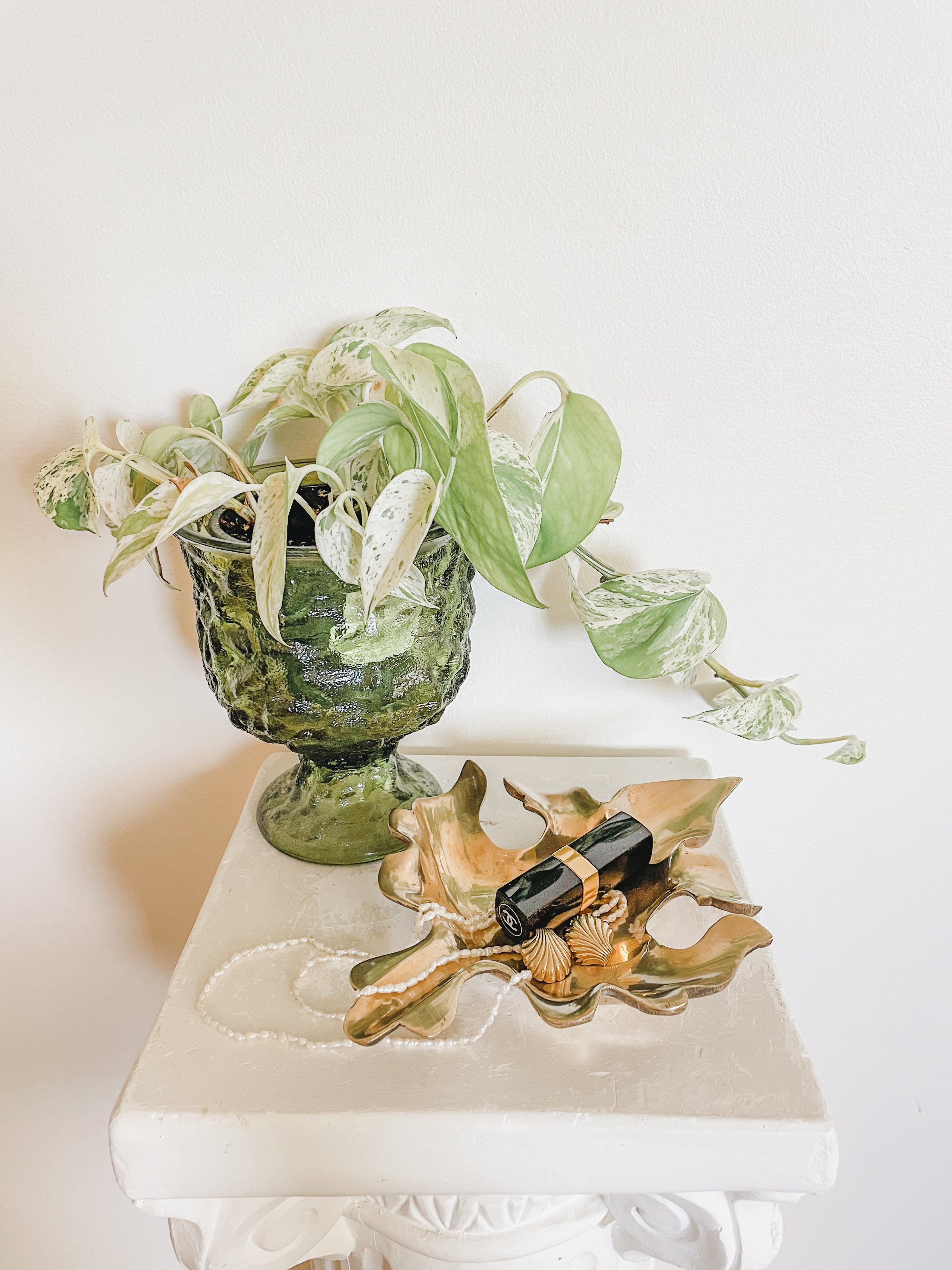 VINTAGE BRASS LEAF DISH