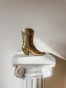 VINTAGE BRASS COWBOY BOOT