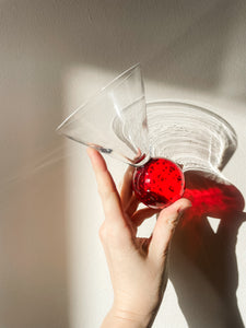 BUBBLE BALL BASE MARTINI GLASSES