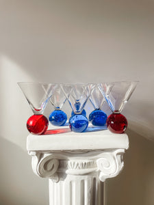 BUBBLE BALL BASE MARTINI GLASSES