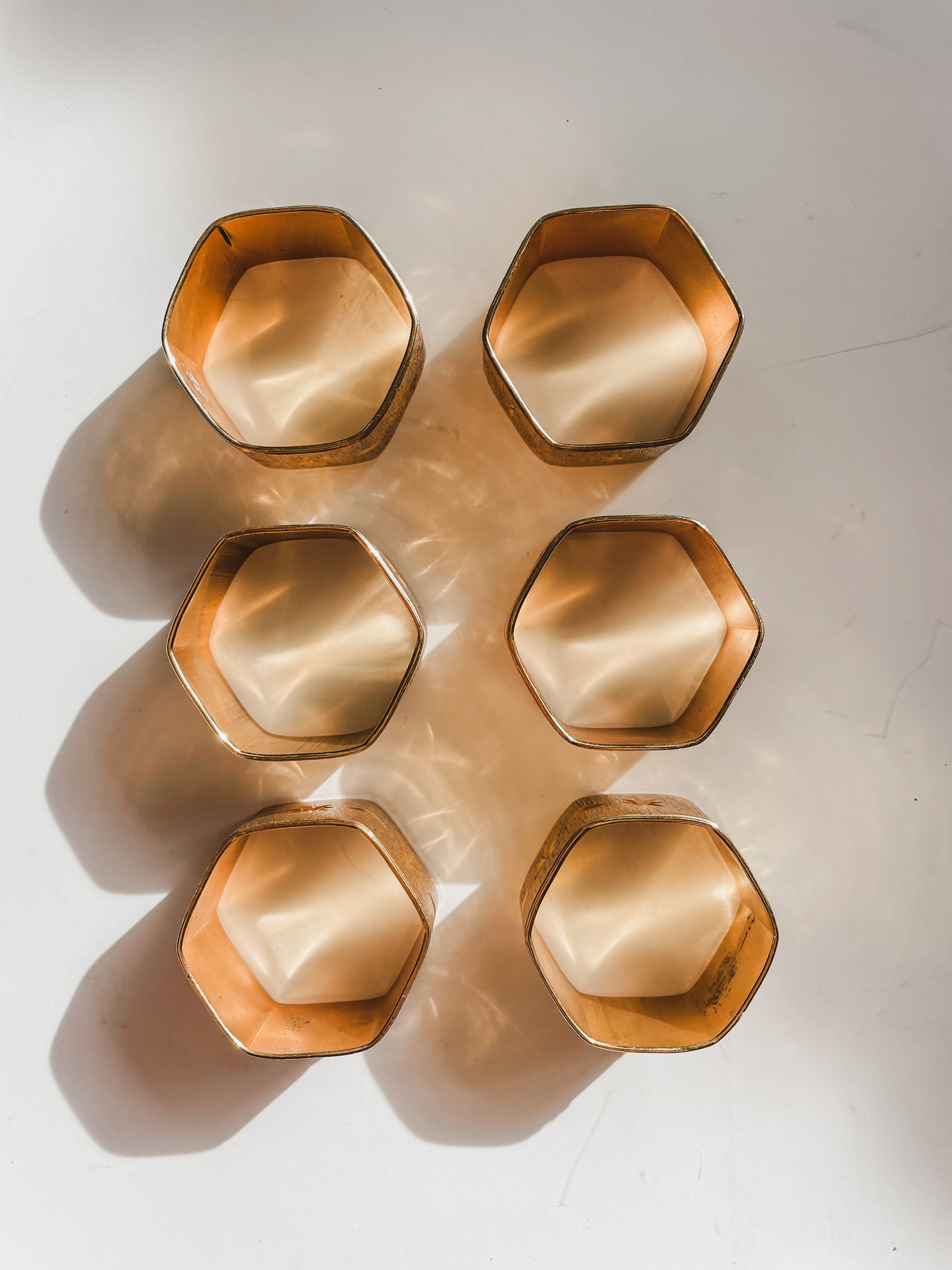 VINTAGE BRASS NAPKIN RINGS