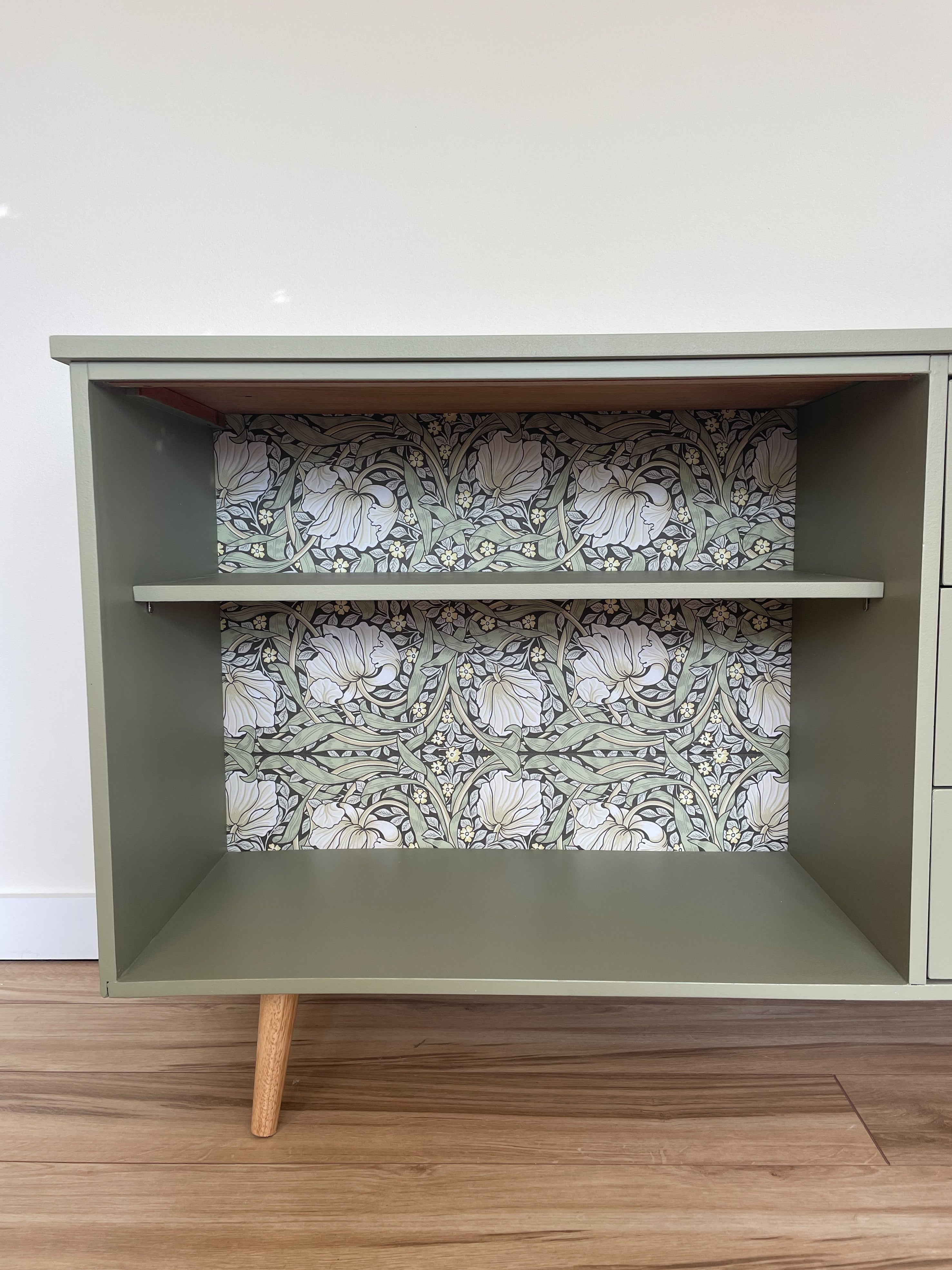REFINISHED MID CENTURY CABINET