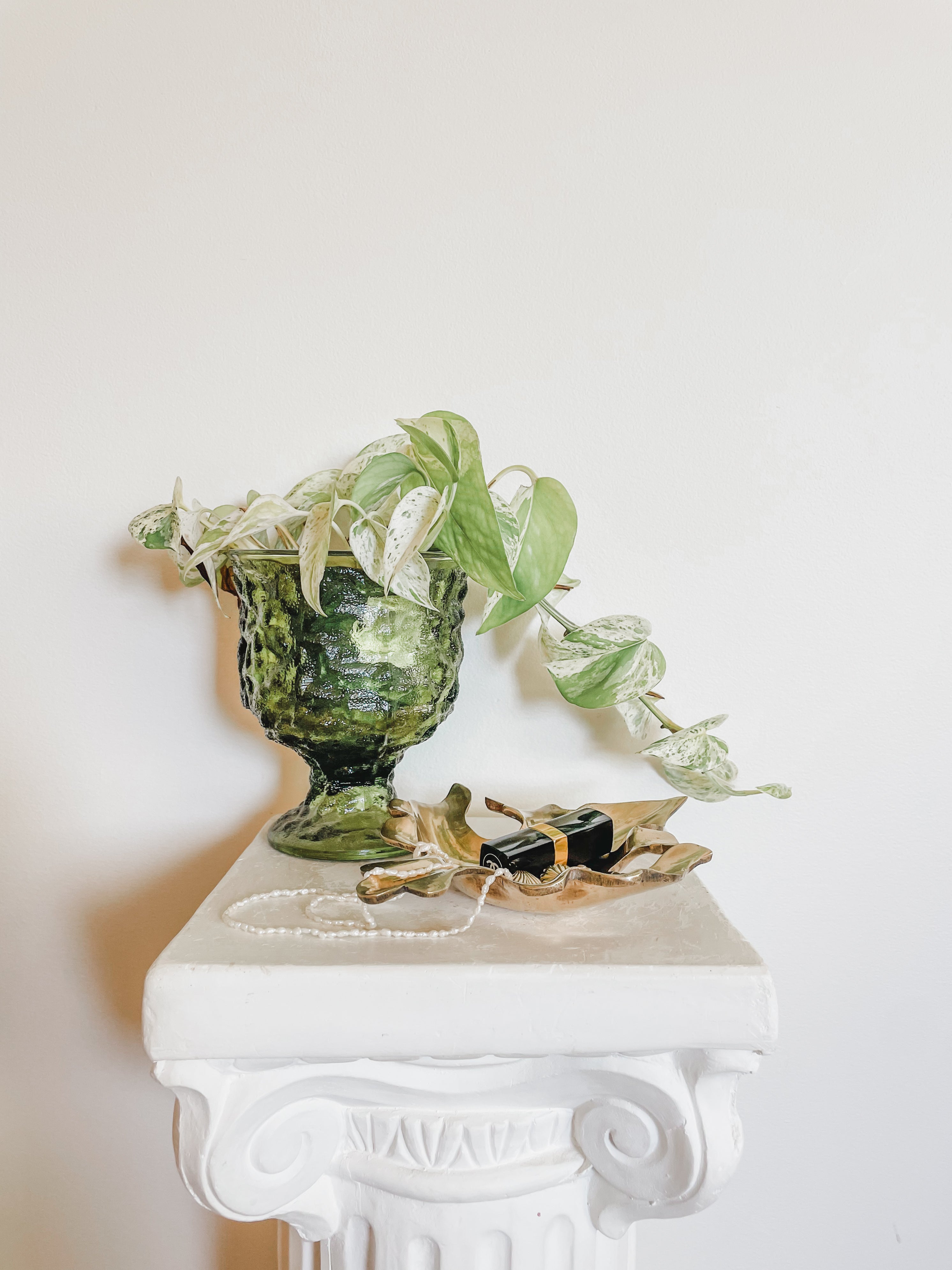VINTAGE BRASS LEAF DISH
