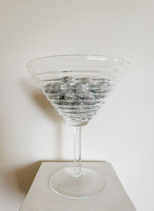 VINTAGE POP ART MARTINI GLASS