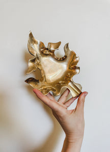 VINTAGE BRASS LEAF DISH