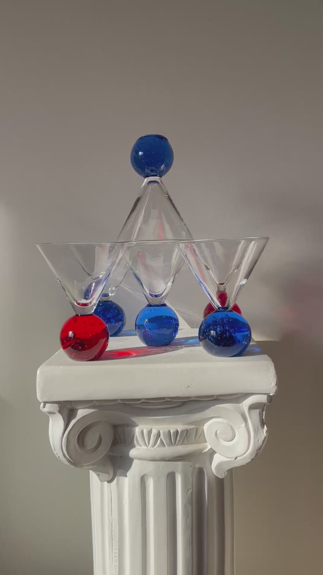 BUBBLE BALL BASE MARTINI GLASSES