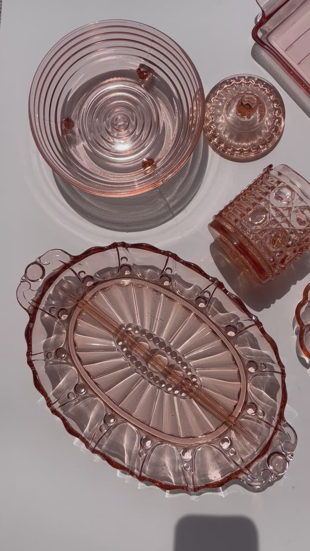 DEPRESSION ERA PINK GLASSWARE
