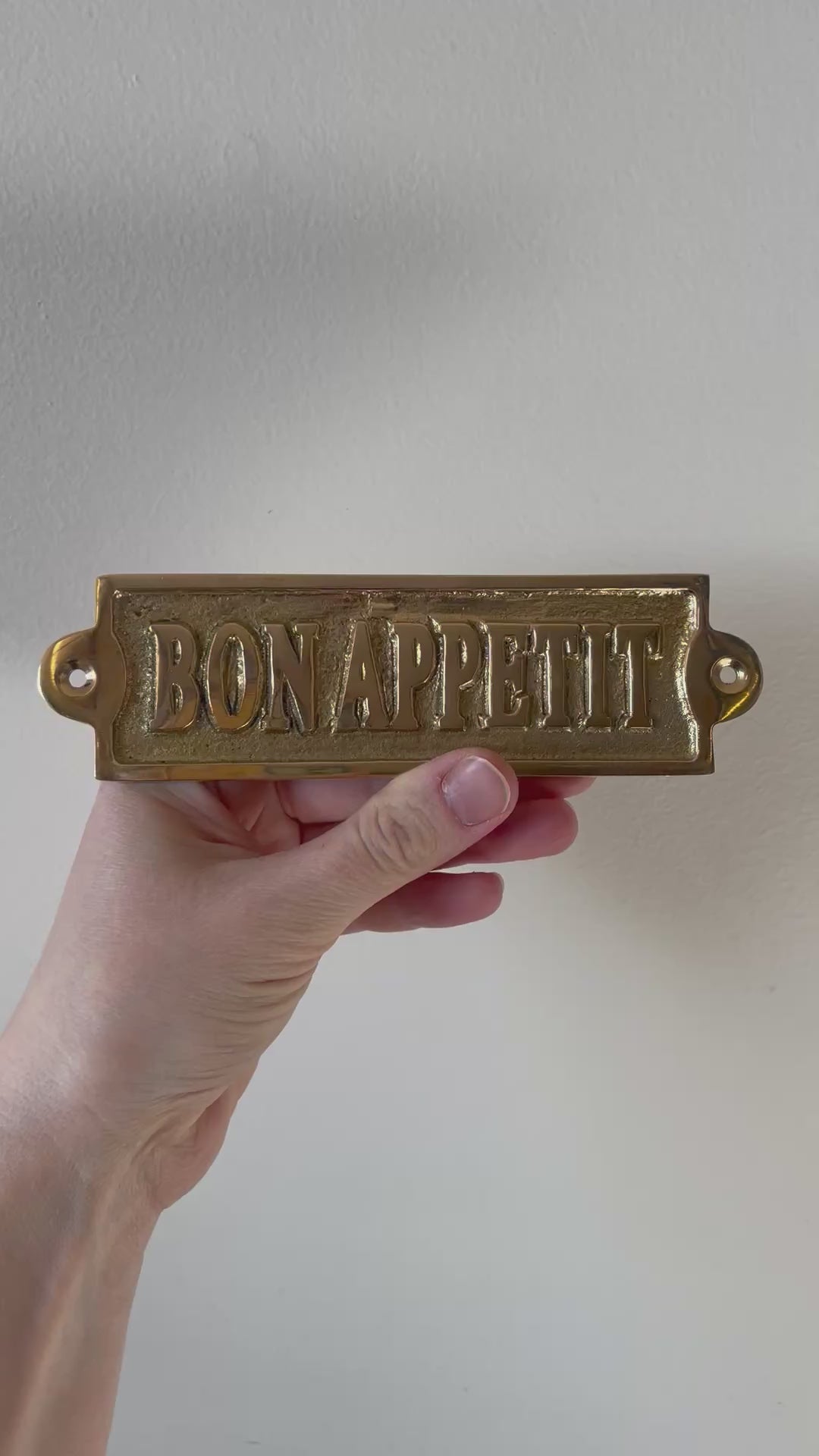 BRASS ‘BON APPETIT’ SIGN