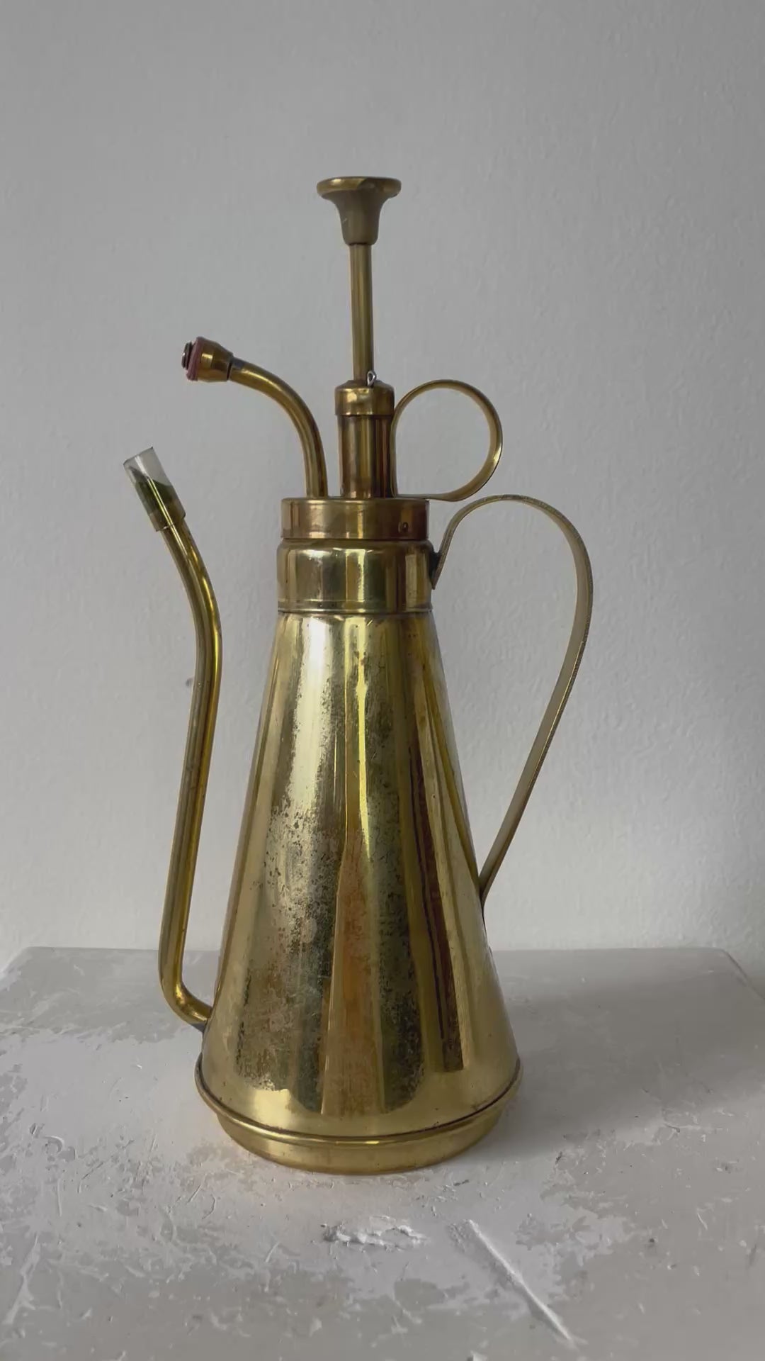 VINTAGE BRASS WATERING CAN
