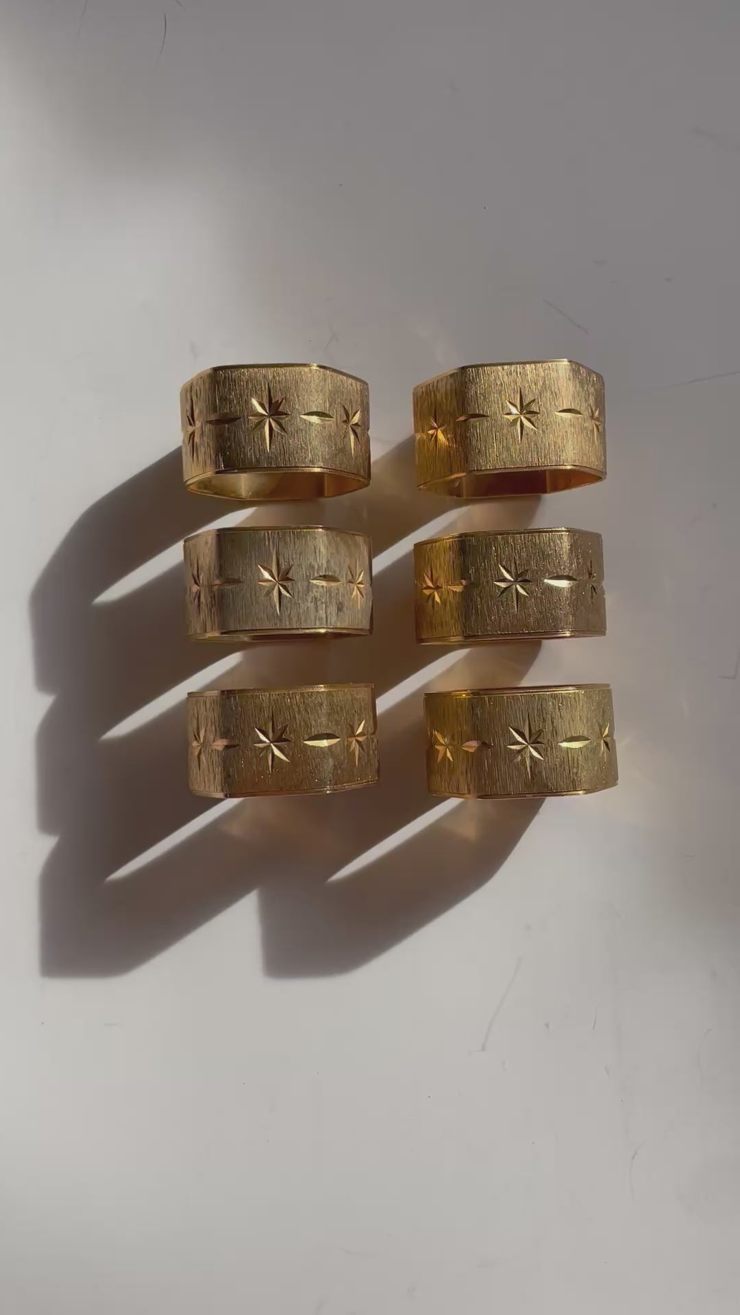 VINTAGE BRASS NAPKIN RINGS