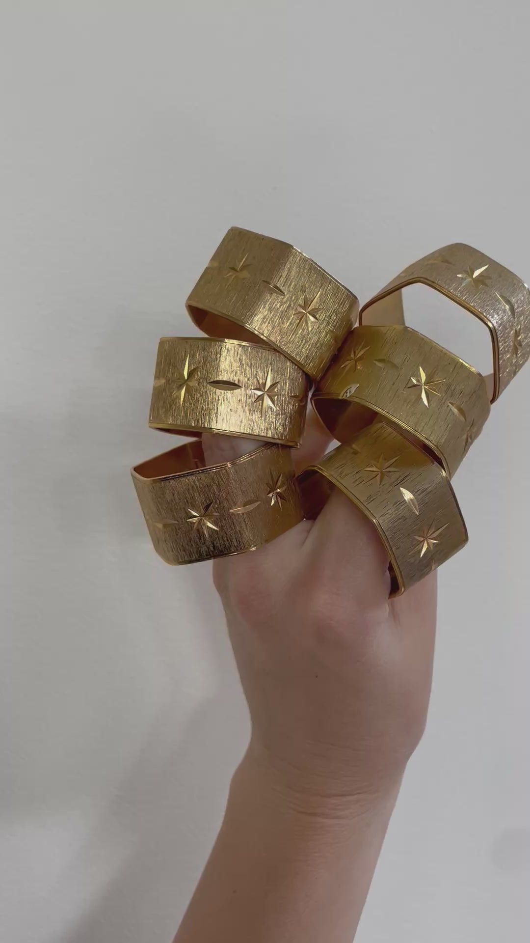 VINTAGE BRASS NAPKIN RINGS